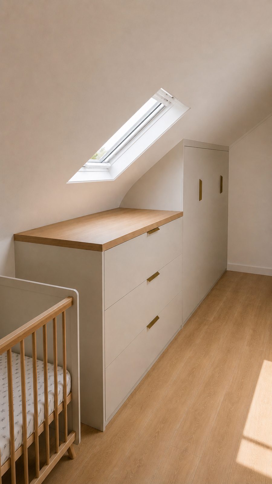 Rangement sur mesure sous pente de toit
